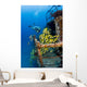Hawaii, Oahu, School Of Blue Striped Snapper Fish Wall Mural