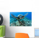 Hawaii, Green Sea Turtle Gliding Through The Water Wall Mural
