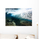 Micronesia, Yap, Underwater View Of Surf Crashing On The Reef Wall Mural