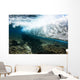Micronesia, Yap, Underwater View Of Surf Crashing On The Reef Wall Mural