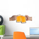 two people making a toast with beer mugs Wall Decal