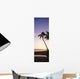 Palm Trees Silhouetted Beach Wall Decal Design 2