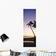 Palm Trees Silhouetted Beach Wall Decal Design 2