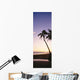 Palm Trees Silhouetted Beach Wall Decal Design 2
