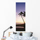 Palm Trees Silhouetted Beach Wall Decal Design 2