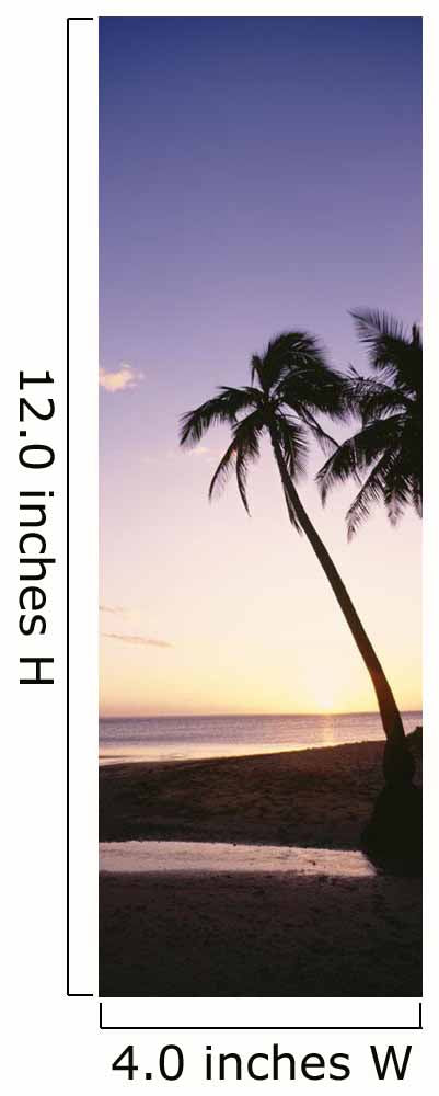 Palm Trees Silhouetted Beach Wall Decal Design 2