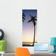 Palm Trees Silhouetted Beach Wall Decal Design 1