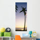 Palm Trees Silhouetted Beach Wall Decal Design 1