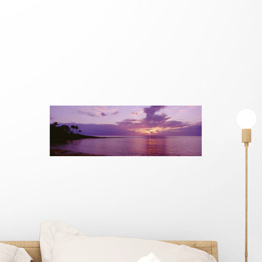 USA Hawaii Purple Sunset Wall Decal