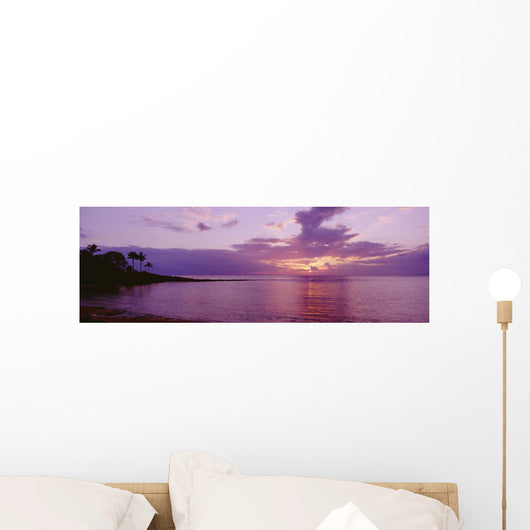 USA Hawaii Purple Sunset Wall Decal