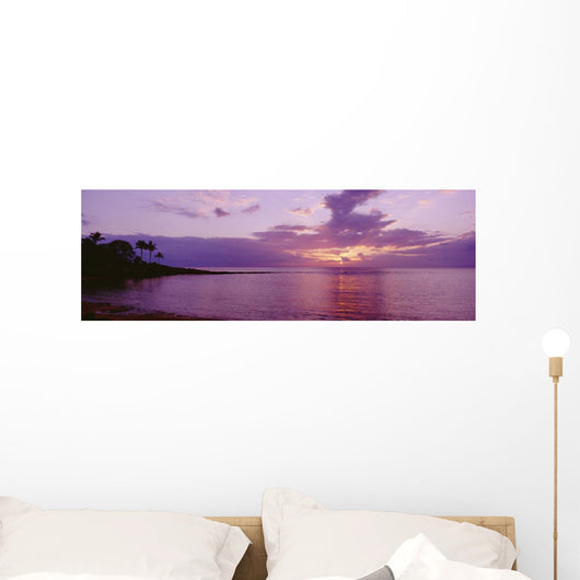 USA Hawaii Purple Sunset Wall Decal