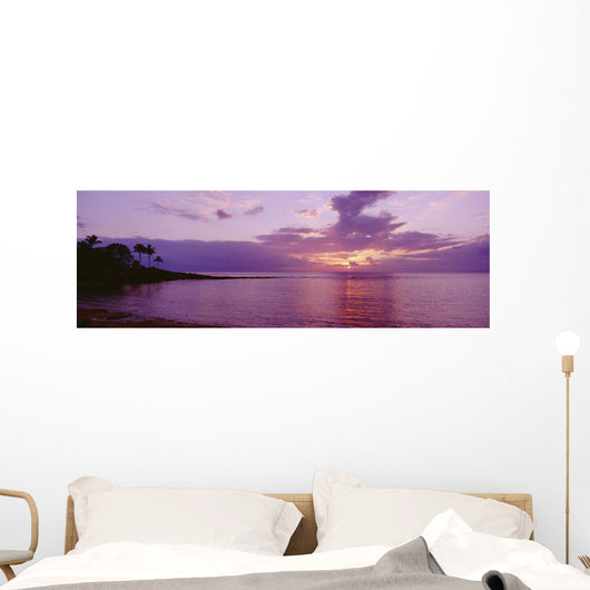 USA Hawaii Purple Sunset Wall Decal