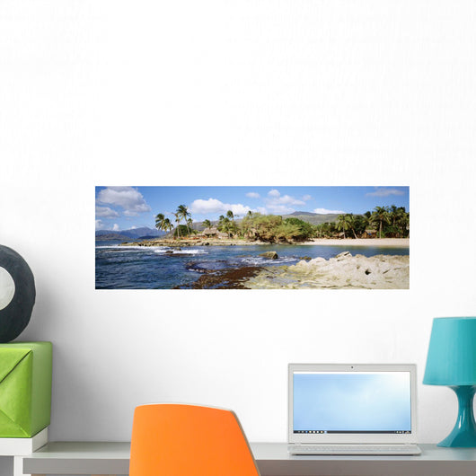 USA Hawaii Oahu Thatched Wall Decal