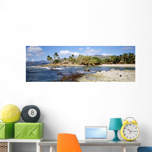 USA Hawaii Oahu Thatched Wall Decal