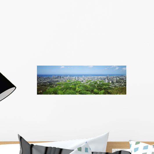 Panoramic City Buildings and Wall Decal