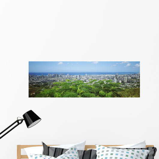 Panoramic City Buildings and Wall Decal