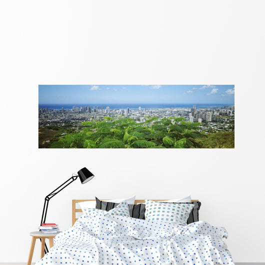 Panoramic City Buildings and Wall Decal
