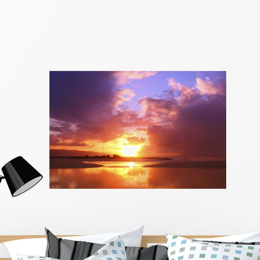 Hawaii Oahu Beautiful Sunset Wall Decal Design 2