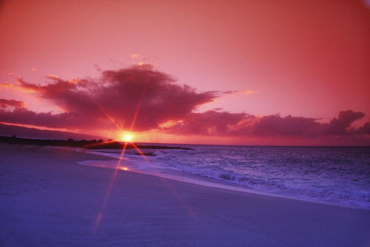 Hawaii Oahu Beautiful Sunset Wall Decal Design 1