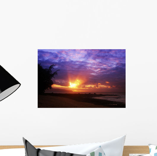 USA Hawaii Beautiful Sunset Wall Decal Design 2