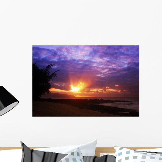 USA Hawaii Beautiful Sunset Wall Decal Design 2