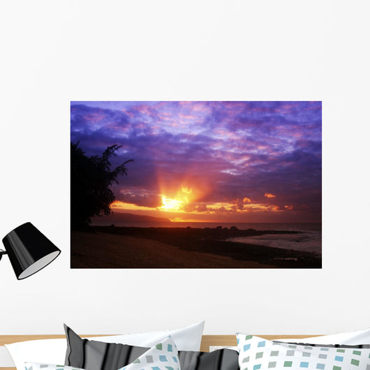 USA Hawaii Beautiful Sunset Wall Decal Design 2
