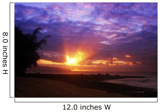 USA Hawaii Beautiful Sunset Wall Decal Design 2