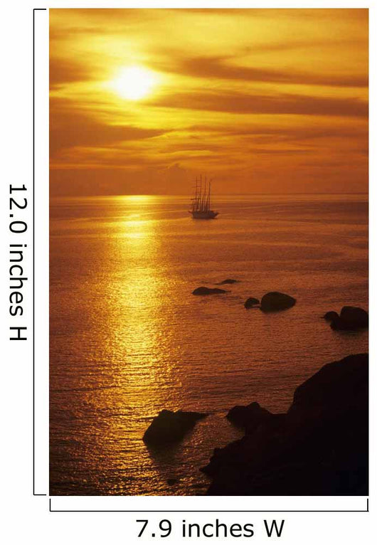 Thailand Orange Sunset over Wall Decal