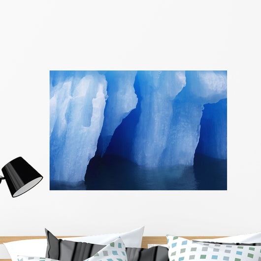 Close-up Beautiful Blue Iceberg Wall Decal
