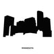 Minnesota Silhouette White Black Wall Decal