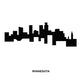 Long Minnesota Silhouette White Black Wall Decal