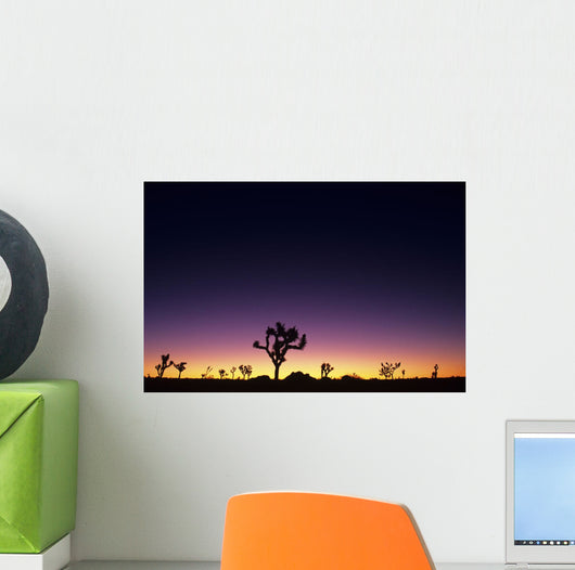 Joshua Trees Silhouetted Dawn Wall Decal