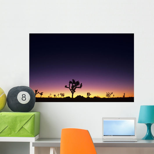 Joshua Trees Silhouetted Dawn Wall Decal