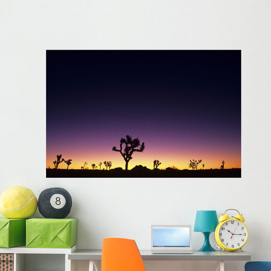 Joshua Trees Silhouetted Dawn Wall Decal