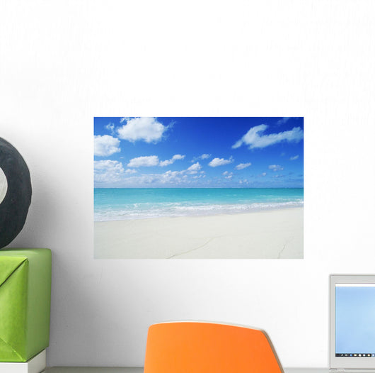 Turquoise Ocean And White Sand Beach Wall Mural