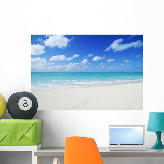 Turquoise Ocean And White Sand Beach Wall Mural