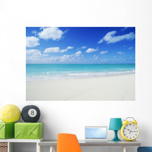 Turquoise Ocean And White Sand Beach Wall Mural