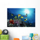 Female Snorkeler Silhouetted with Wall Decal