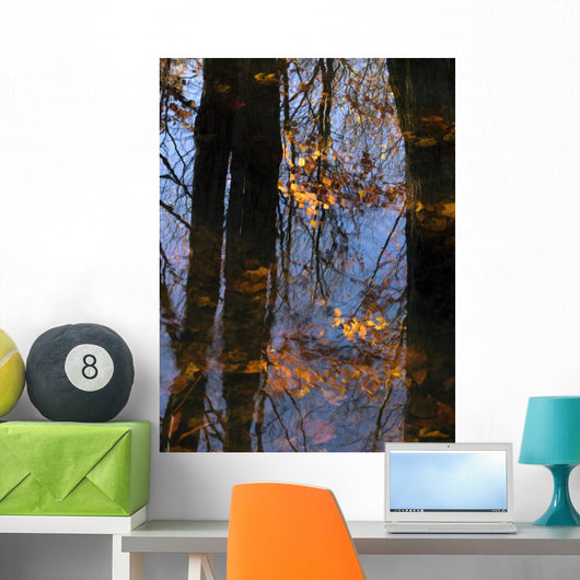 Tree Reflections Water Wall Decal Design 2