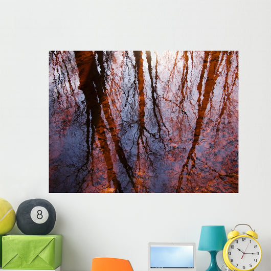 Tree Reflections Water Wall Decal Design 1