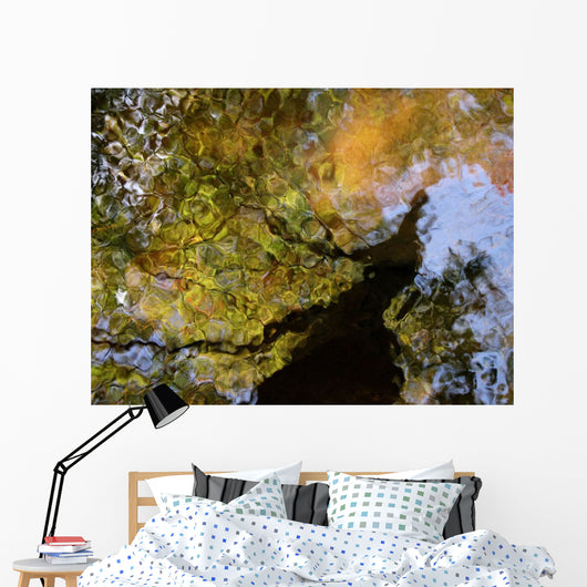Colorful Glassy Reflections Water Wall Decal Design 2