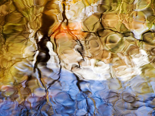 Colorful Glassy Reflections Water Wall Decal Design 1