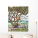 Surfboard Leaning against Tree Wall Decal