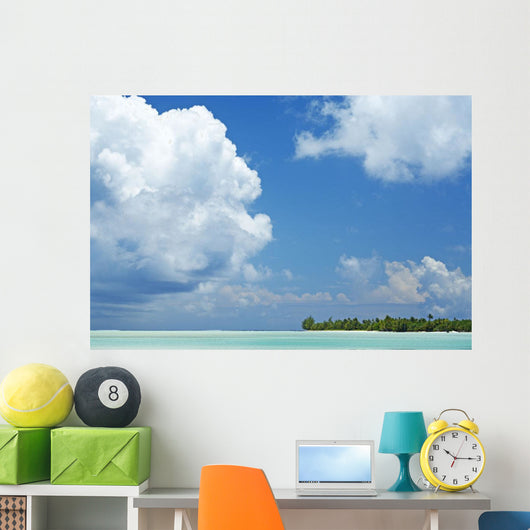 French Polynesia Tahiti Lagoon Wall Decal Design 4