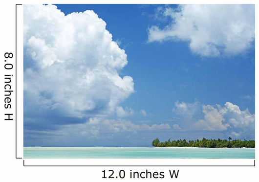 French Polynesia Tahiti Lagoon Wall Decal Design 4