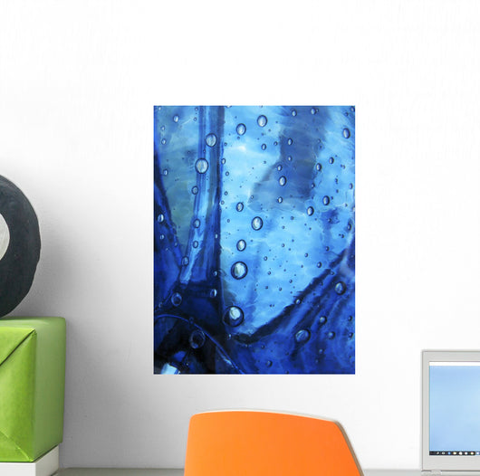 Extreme Close-up Water Droplets Wall Decal