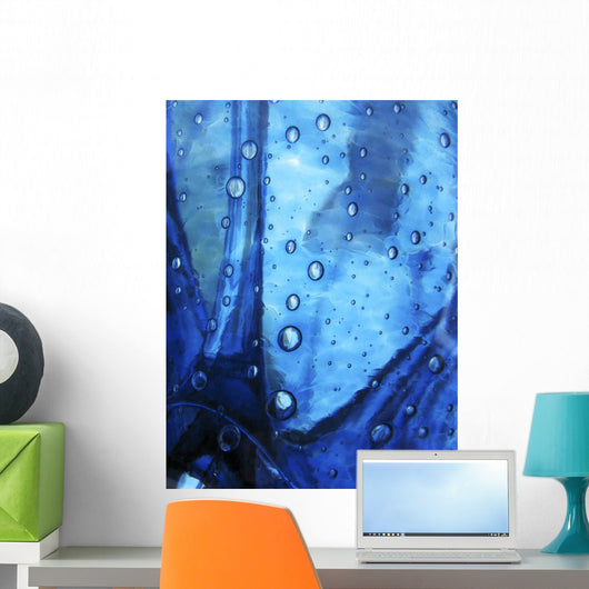 Extreme Close-up Water Droplets Wall Decal