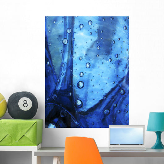 Extreme Close-up Water Droplets Wall Decal