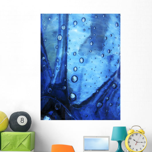 Extreme Close-up Water Droplets Wall Decal