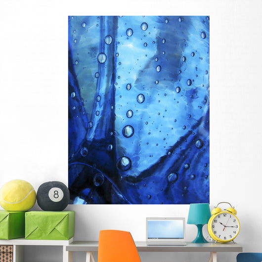 Extreme Close-up Water Droplets Wall Decal